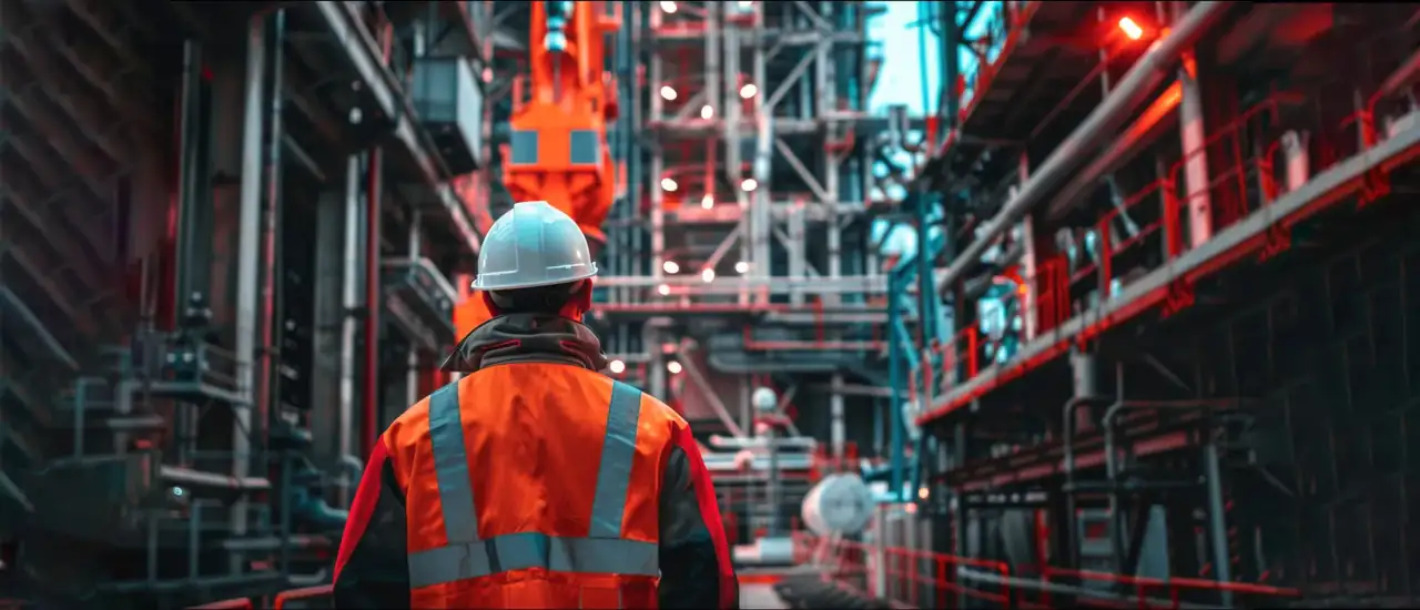 Operario en planta industrial